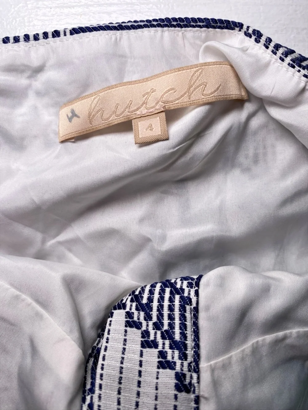 Hutch Navy Blue & White
Geometric Button-Front Mini Dress - Picture 8 of 16